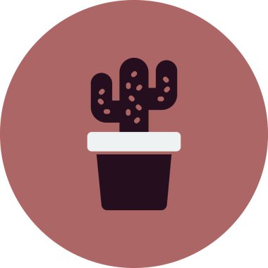 Kaktüs. Web simgesi basit illüstrasyon