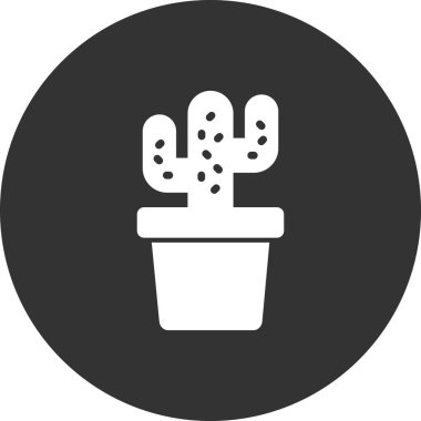 Kaktüs. Web simgesi basit illüstrasyon