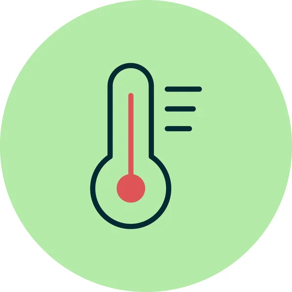Thermometer Simple Web Icon Illustration — 스톡 벡터