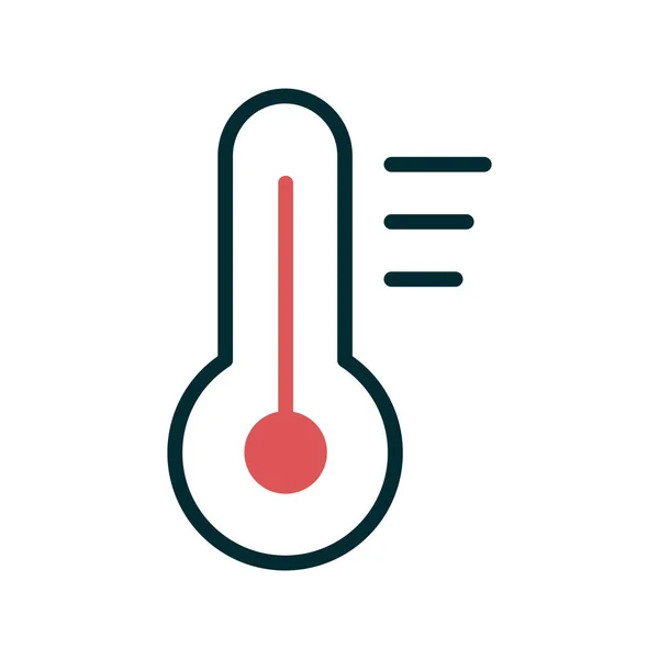 Termometre Basit Web Simgesi Illüstrasyonu — Stok Vektör