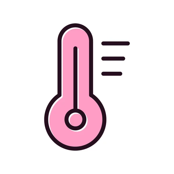 Termometr Prosta Ilustracja Ikony Internetowej — Wektor stockowy