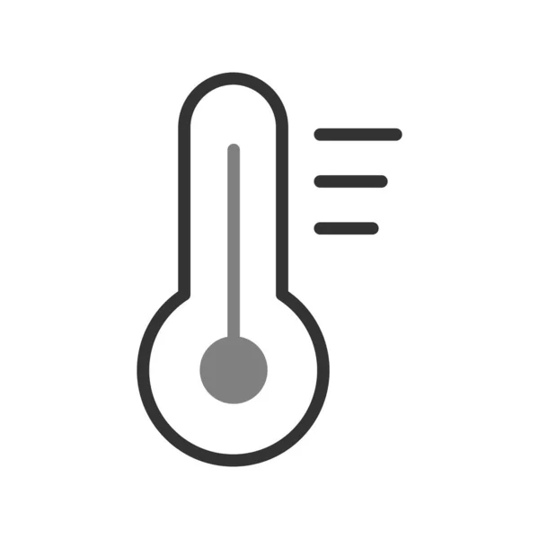 温度計 シンプルなウェブアイコンイラスト — ストックベクタ