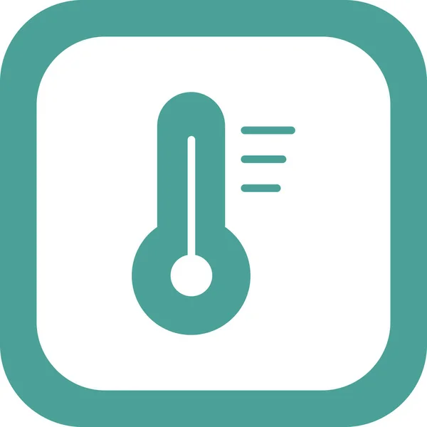Thermometer Simple Web Icon Illustration — Stock vektor