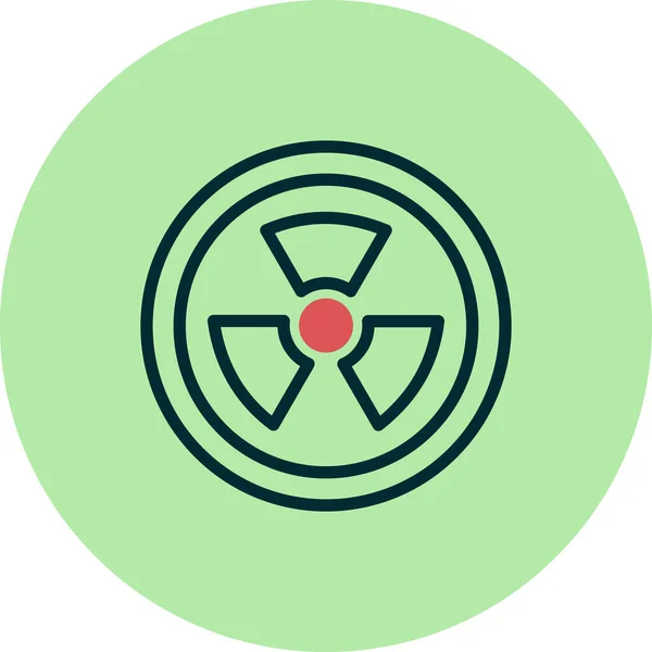 Radiation Web Icon Simple Illustration Nuclear — Stok Vektör