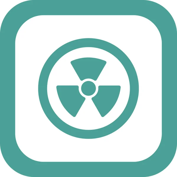 Radiation Web Icon Simple Illustration Nuclear — Stockvektor