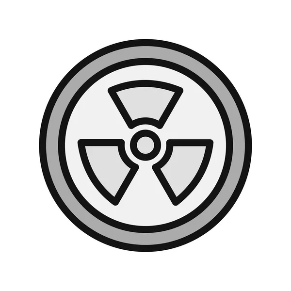 Radiación Icono Web Ilustración Simple Energía Nuclear — Archivo Imágenes Vectoriales