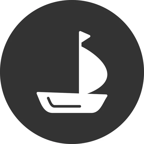 帆船アイコンベクトルイラストデザイン — ストックベクタ