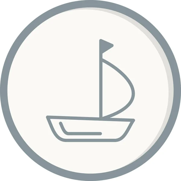帆船アイコンベクトルイラストデザイン — ストックベクタ