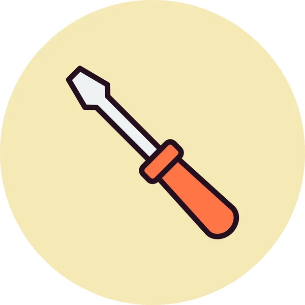 Screwdriver Icon Vector Art Illustration — Stockový vektor