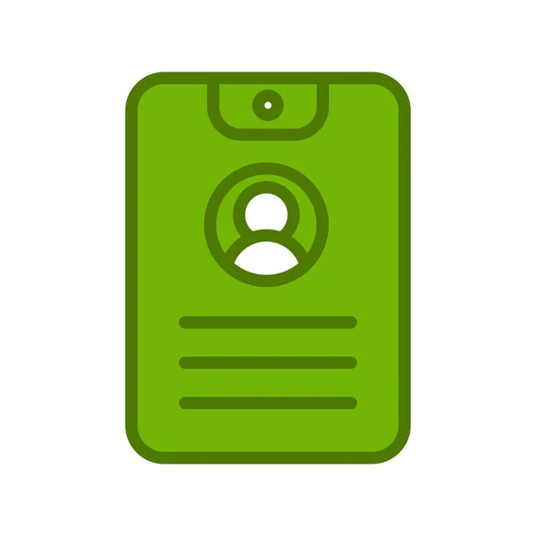 Vector Illustration Single Card Icon Security Pass — Stok Vektör