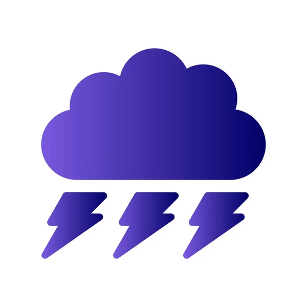 Wolkensymbolvektor Sturm — Stockvektor