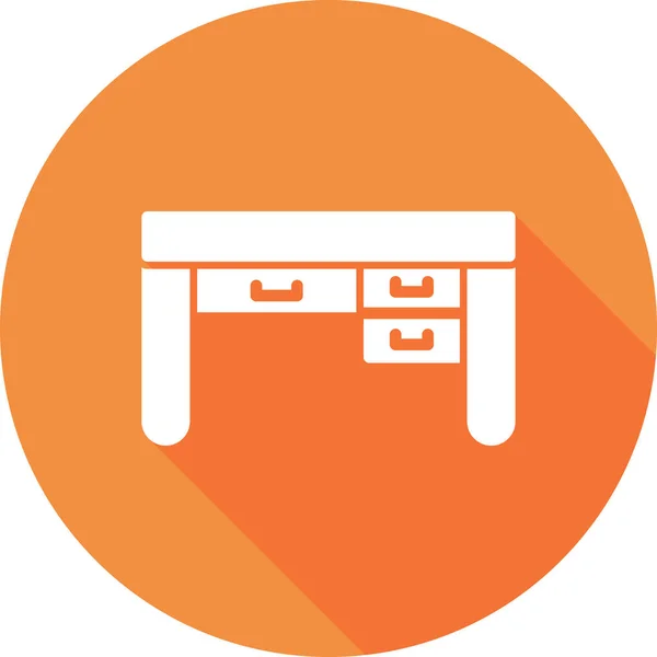 Desk Table Drawers Vector Illustration — 스톡 벡터