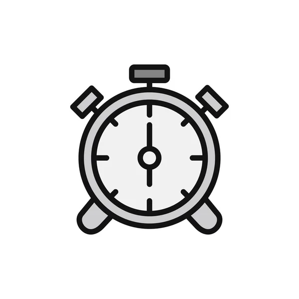 Alarm Clock Icon Outline Vector Illustration Pictogram — Vettoriale Stock