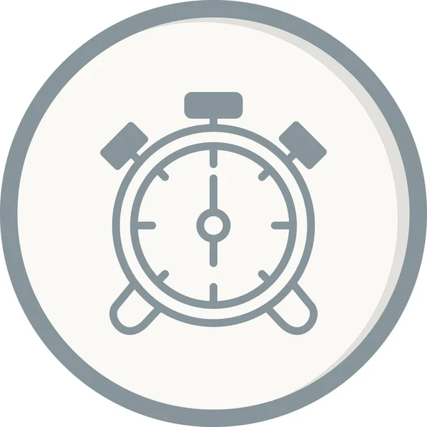 Alarm Clock Icon Outline Vector Illustration Pictogram — Archivo Imágenes Vectoriales