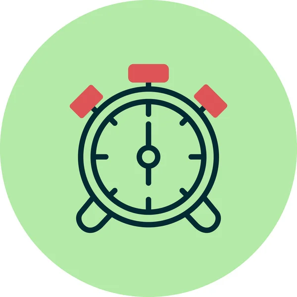 Alarm Clock Icon Outline Vector Illustration Pictogram — ストックベクタ