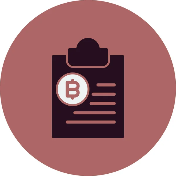 Bitcoin Clipboard Icon Vector Illustration — Stockvektor