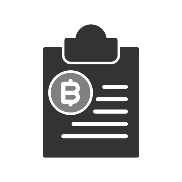 Ícone Área Transferência Bitcoin Ilustração Vetorial — Vetor de Stock