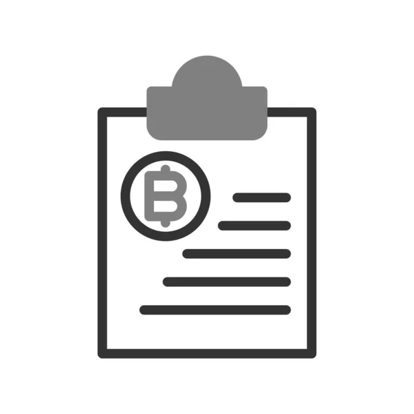 Bitcoin Clipboard Icon Vector Illustration — Stockvektor