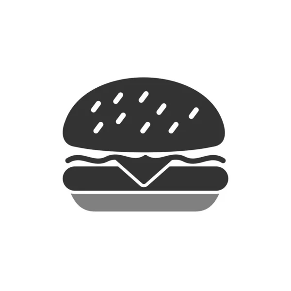 Burger Icon Hamburger Symbol Flat Design Style — Vetor de Stock