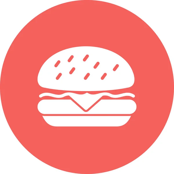 Burger Icon Hamburger Symbol Flat Design Style — стоковый вектор