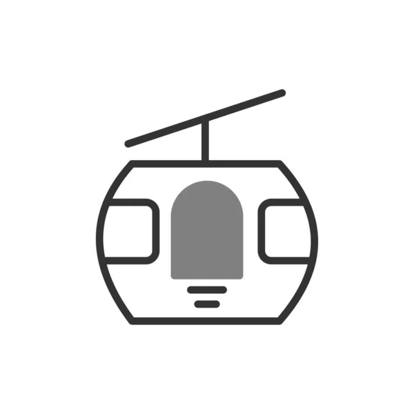 Cable Car Cabin Icon Vector Illustration — Image vectorielle