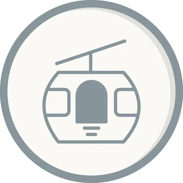 Cable Car Cabin Icon Vector Illustration — 스톡 벡터