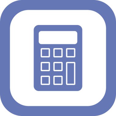 hesap makinesi simgesi vektör illüstrasyonu