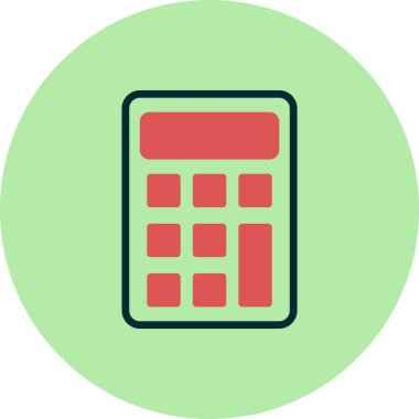 hesap makinesi simgesi vektör illüstrasyonu