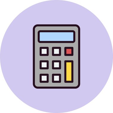 hesap makinesi simgesi vektör illüstrasyonu