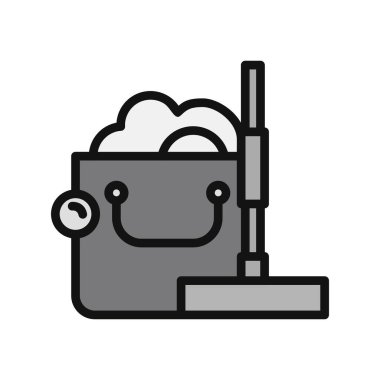 Modern temizlik simgesinin vektör illüstrasyonu