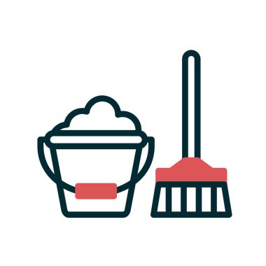 Modern temizlik simgesinin vektör illüstrasyonu