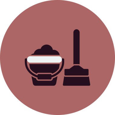 Modern temizlik simgesinin vektör illüstrasyonu