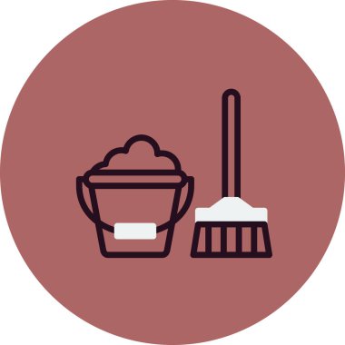 Modern temizlik simgesinin vektör illüstrasyonu