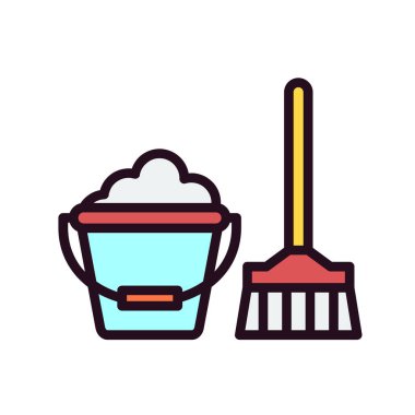 Modern temizlik simgesinin vektör illüstrasyonu