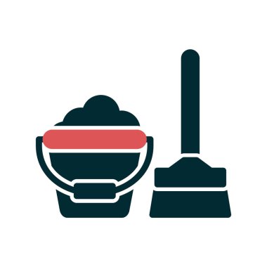 Modern temizlik simgesinin vektör illüstrasyonu