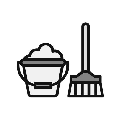 Modern temizlik simgesinin vektör illüstrasyonu