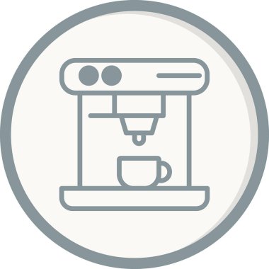 Kahve Yapıcı Vektör Satırı Simgesi
