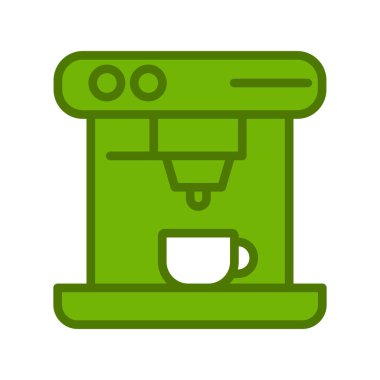 Kahve Yapıcı Vektör Satırı Simgesi