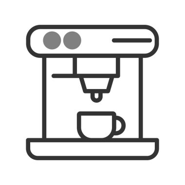 Kahve Yapıcı Vektör Satırı Simgesi