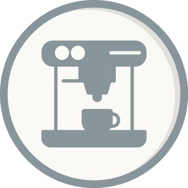 Kahve Yapıcı Vektör Satırı Simgesi