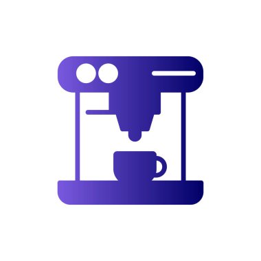 Kahve Yapıcı Vektör Satırı Simgesi