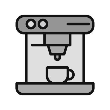 Kahve Yapıcı Vektör Satırı Simgesi