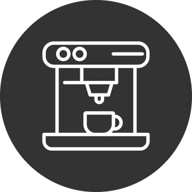 Kahve Yapıcı Vektör Satırı Simgesi