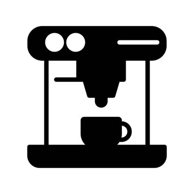Kahve Yapıcı Vektör Satırı Simgesi