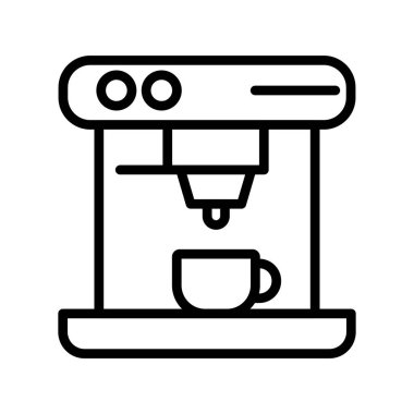 Kahve Yapıcı Vektör Satırı Simgesi