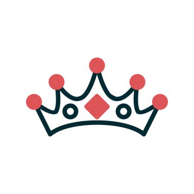 taç simgesi vektör illüstrasyonu