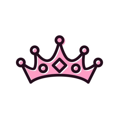 taç simgesi vektör illüstrasyonu