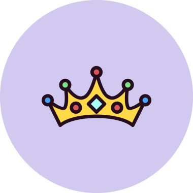 taç simgesi vektör illüstrasyonu