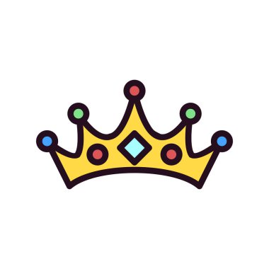 taç simgesi vektör çizimi