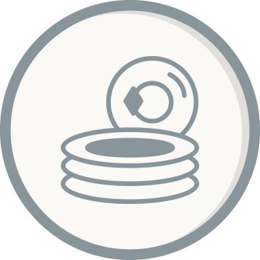 Tabak modern simgesinin vektör illüstrasyonu